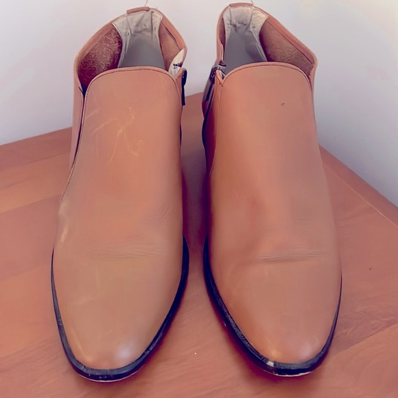 Men’s Leather Cowboy Style Ankle Boots - Picture 1 of 2